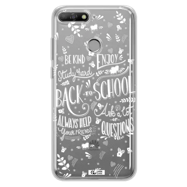 Back To School Huawei Y6 Prime 2018 Clear TPU Case