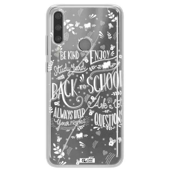 Back To School Huawei Y6P Clear TPU Case