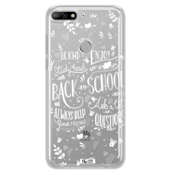 Back To School Huawei Y7 2018 Clear TPU Case