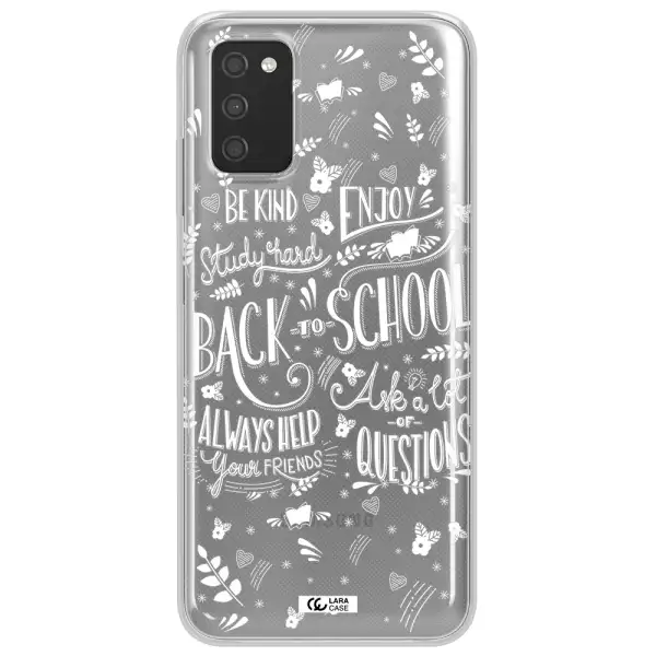 Back To School Samsung A03S Clear TPU Case