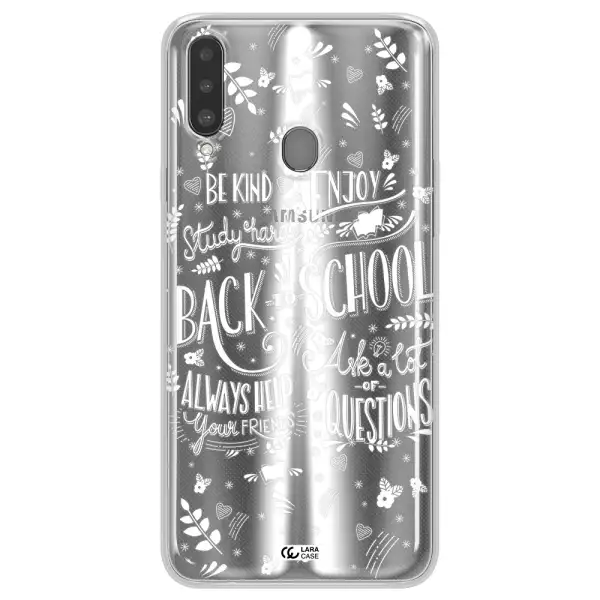 Back To School Samsung A20S Clear TPU Case