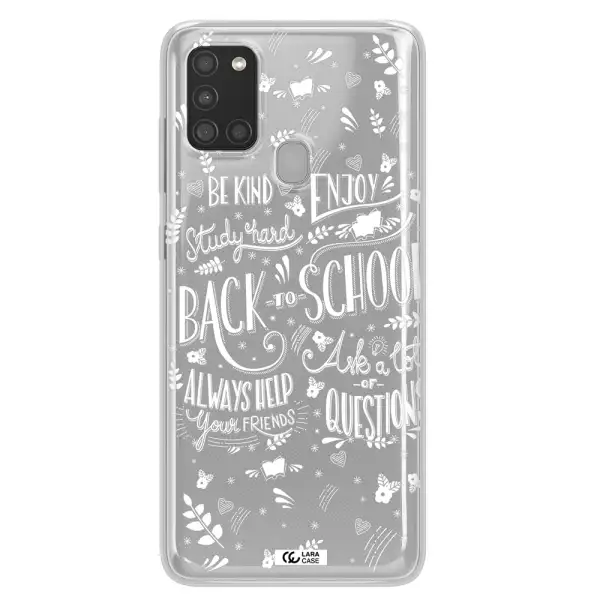 Back To School Samsung A21S Clear TPU Case
