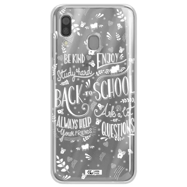 Back To School Samsung A30 Clear TPU Case