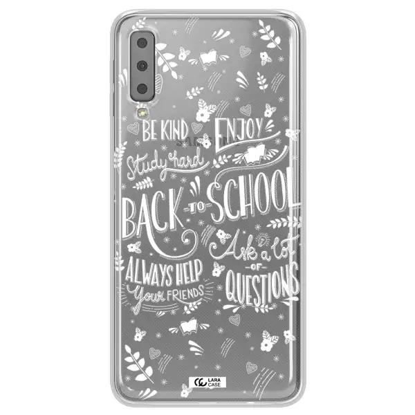Back To School Samsung A7 2018 Clear TPU Case