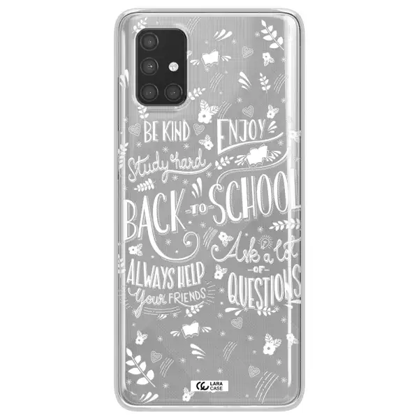 Back To School Samsung A71 Clear TPU Case