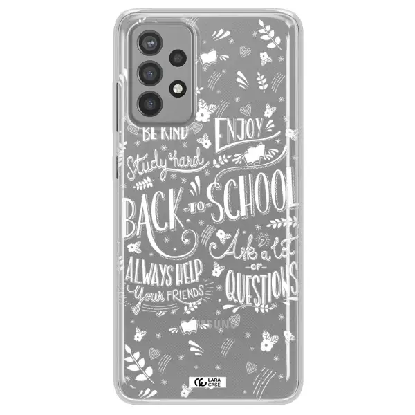 Back To School Samsung A72 Clear TPU Case
