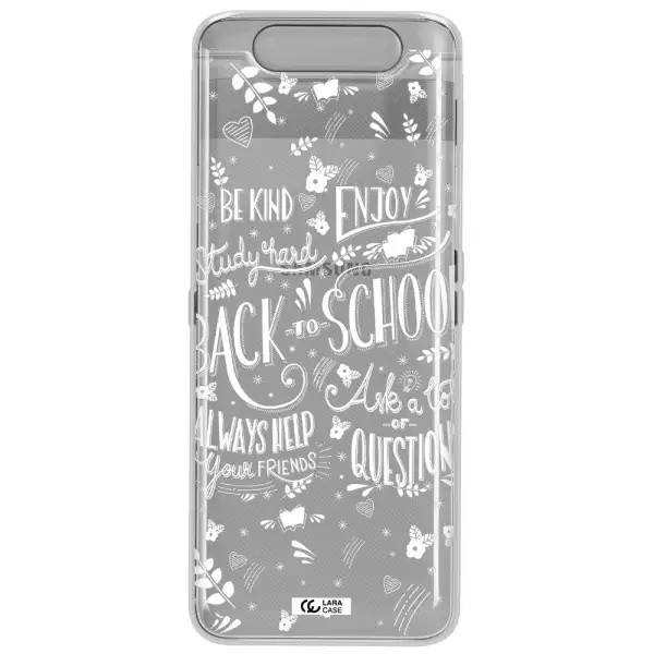 Back To School Samsung A80 Clear TPU Case