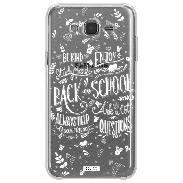 Back To School Samsung J7 2015 Clear TPU Case