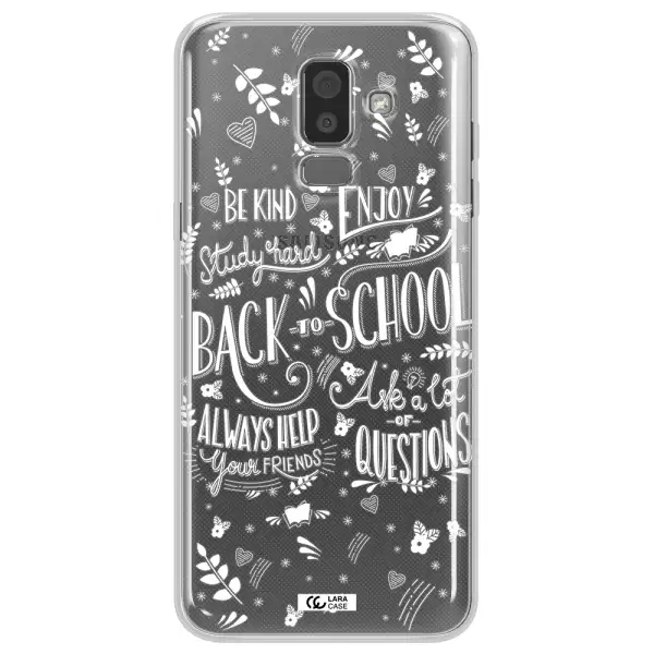 Back To School Samsung J8 Clear TPU Case