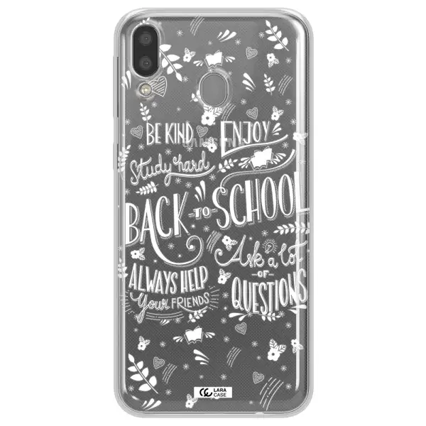 Back To School Samsung M20 Clear TPU Case