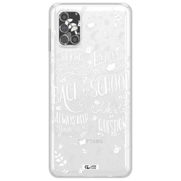 Back To School Samsung M31S Clear TPU Case