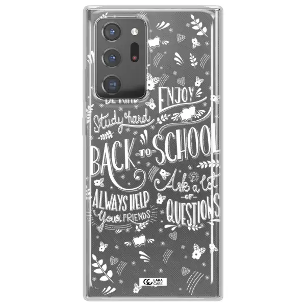 Back To School Samsung Note 20 Ultra Clear TPU Case