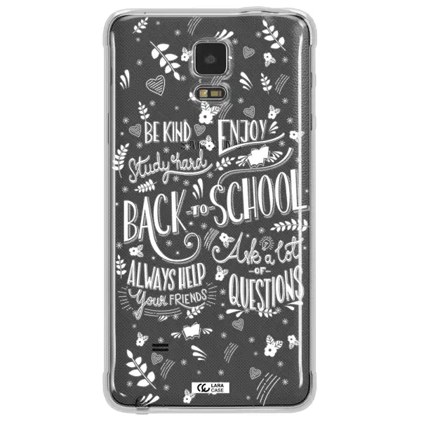 Back To School Samsung Note 4 Clear TPU Case