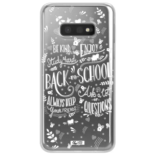 Back To School Samsung S10e Clear TPU Case
