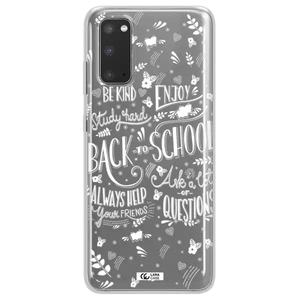 Back To School Samsung S20 Clear TPU Case