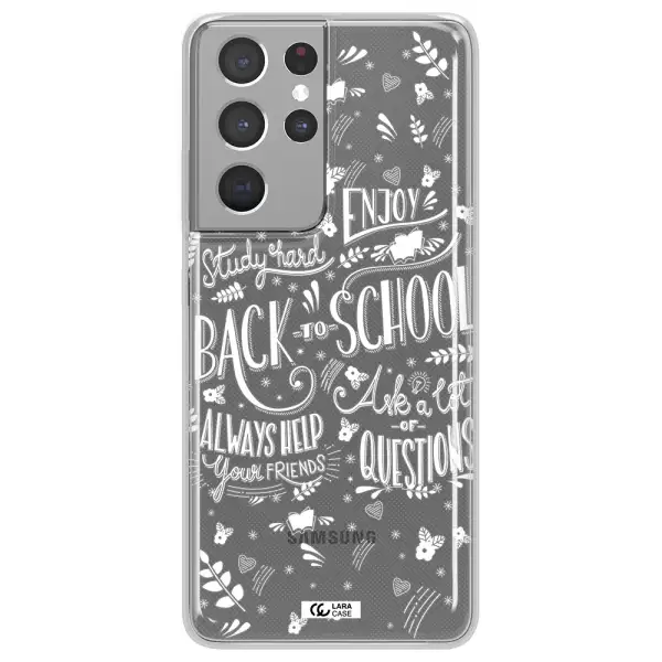 Back To School Samsung S21 Ultra Clear TPU Case