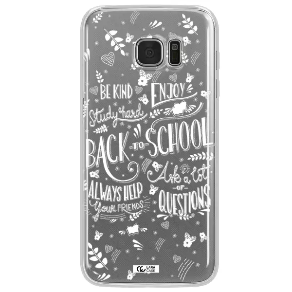 Back To School Samsung S7 Edge Clear TPU Case