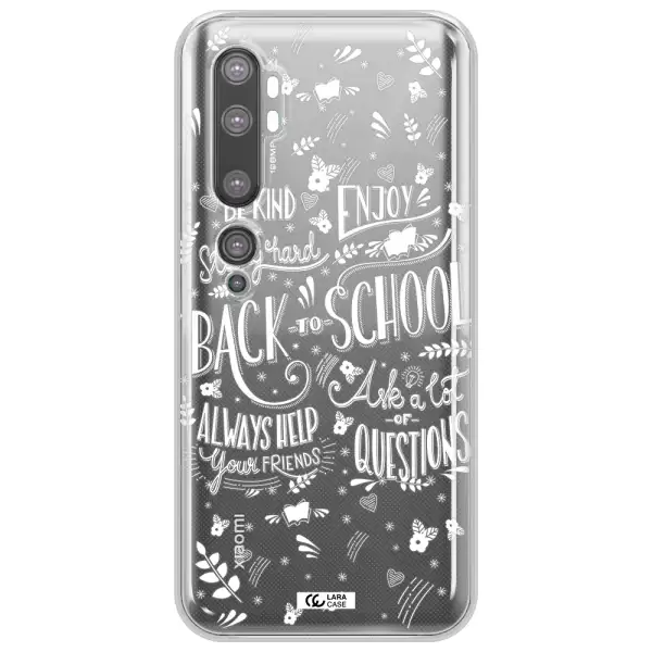 Back To School Xiaomi Mi Note 10 Clear TPU Case