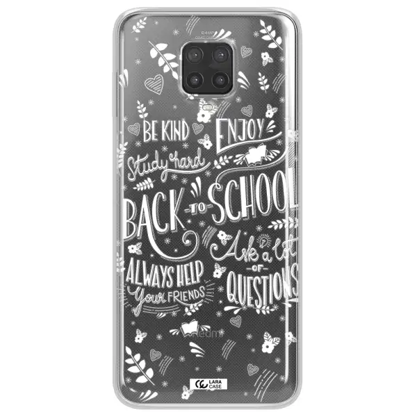 Back To School Xiaomi Note 9 Pro Clear TPU Case