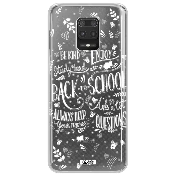 Back To School Xiaomi Note 9S Clear TPU Case