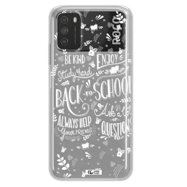 Back To School Xiaomi Poco M3 Clear TPU Case