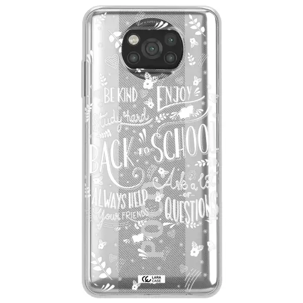 Back To School Xiaomi Poco X3 Clear TPU Case
