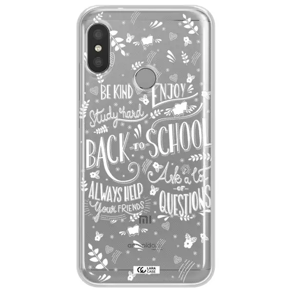 Back To School Xiaomi Redmi 6 Pro Clear TPU Case
