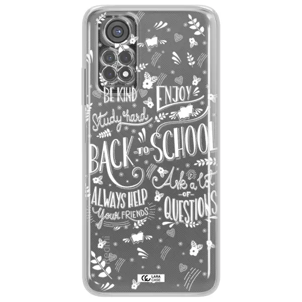 Back To School Xiaomi Redmi Note 11S Clear Tpu Case