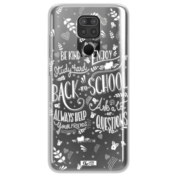 Back To School Xiaomi Redmi Note 9 Clear TPU Case