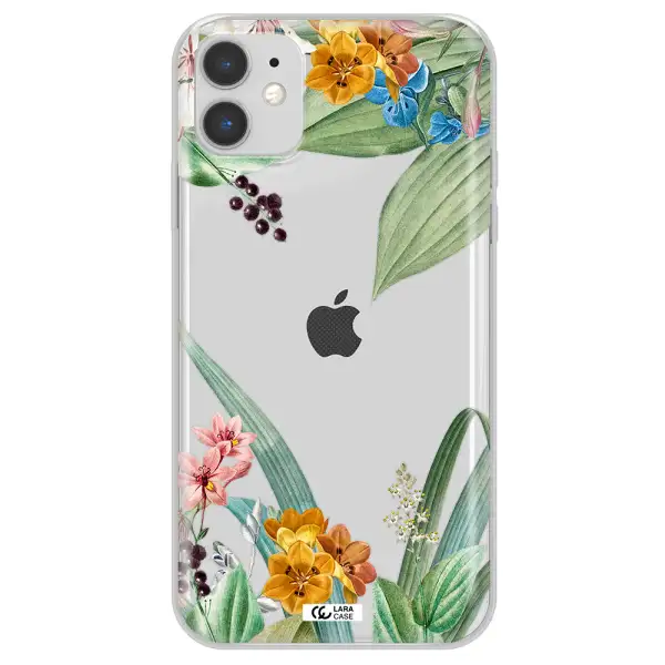 Summer Flower Vector Apple iPhone 11 Clear TPU Case
