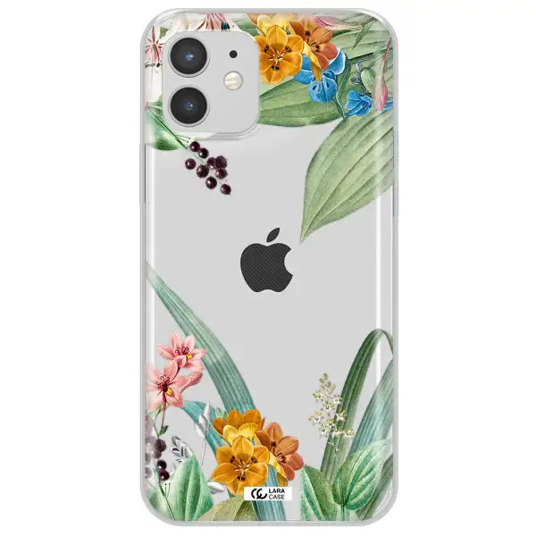 Summer Flower Vector Apple iPhone 12 Clear TPU Case