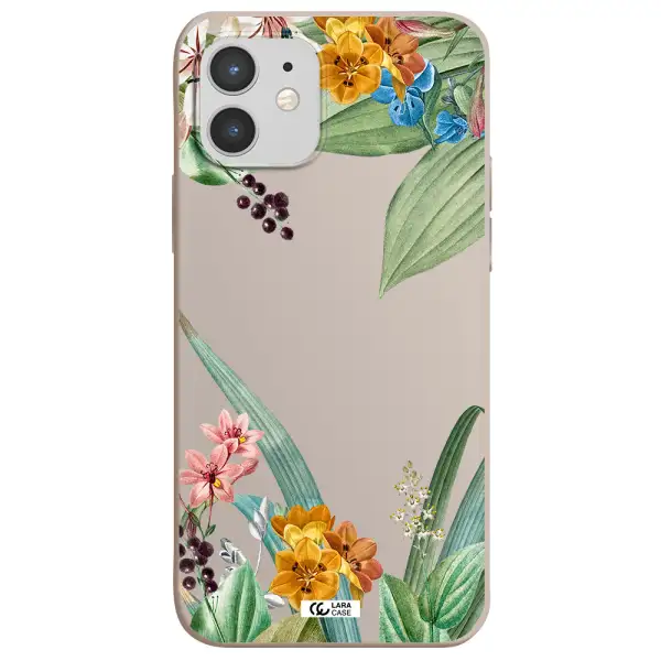 Summer Flower Vector Apple iPhone 12 mini Silicone Stone Case
