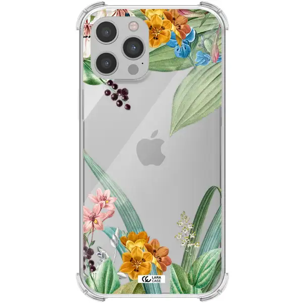 Summer Flower Vector Apple iPhone 12 pro Clear PC Case