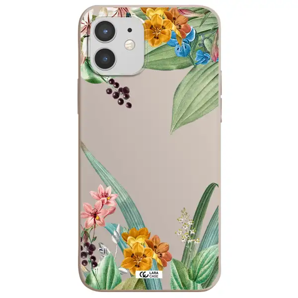 Summer Flower Vector Apple iPhone 12 Silicone Stone Case