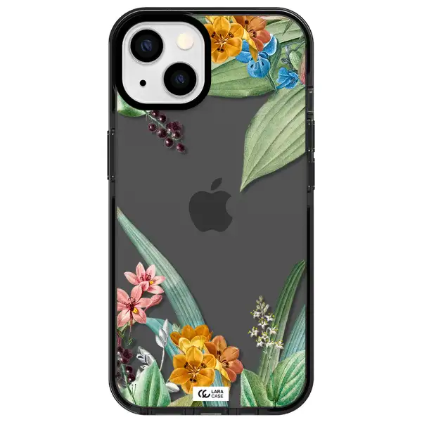 Summer Flower Vector Apple iPhone 13 impact Smoke Black Case