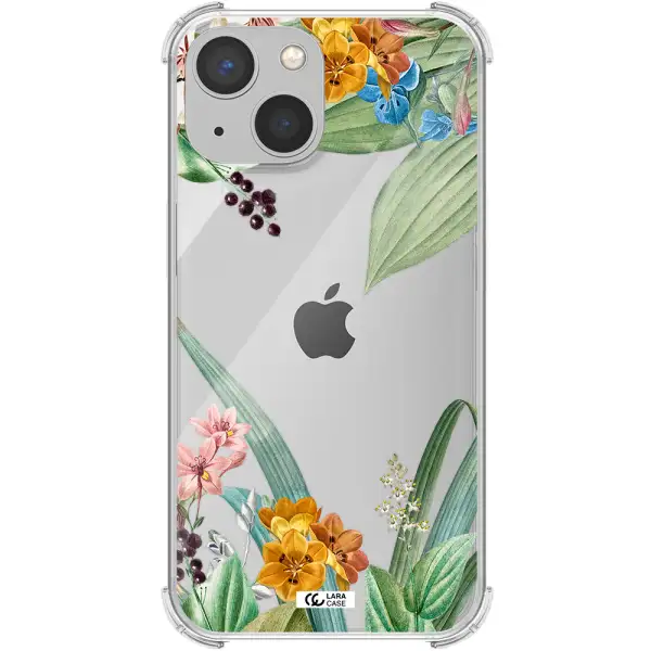 Summer Flower Vector Apple iPhone 13 mini Clear PC Case