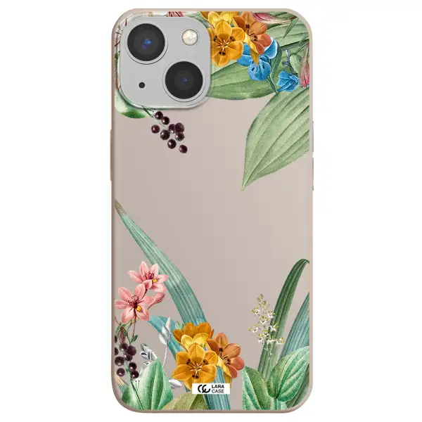 Summer Flower Vector Apple iPhone 13 Silicone Stone Case