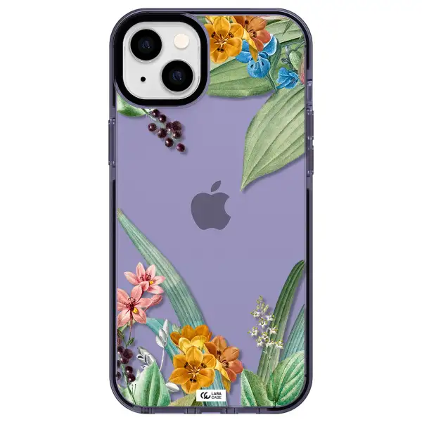 Summer Flower Vector Apple iPhone 14 plus impact Lilac Case