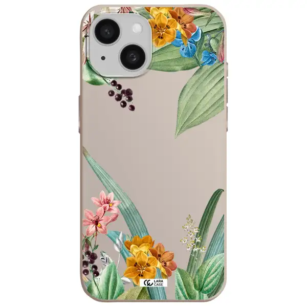 Summer Flower Vector Apple iPhone 15 Silicone Stone Case