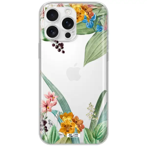 Summer Flower Vector Apple Iphone 16 Pro Max Clear Tpu Case
