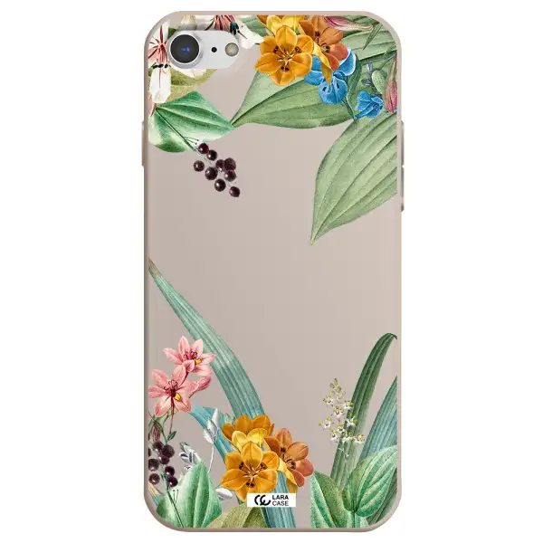Summer Flower Vector Apple iPhone 8 Silicone Stone Case