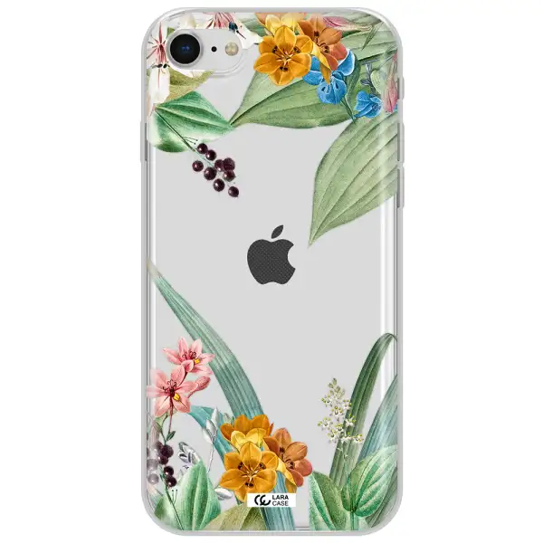 Summer Flower Vector Apple Iphone Se 2020 Clear Tpu Case