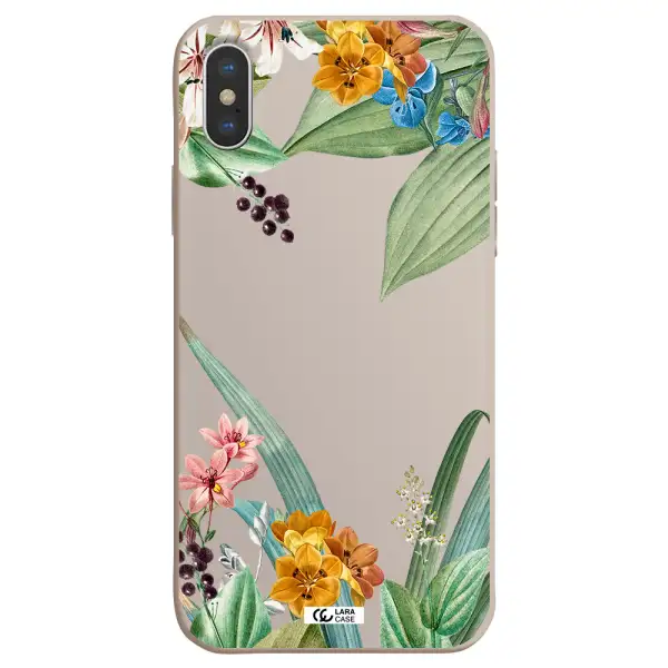Summer Flower Vector Apple iPhone X Silicone Stone Case