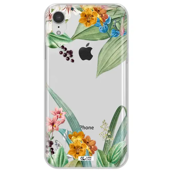 Summer Flower Vector Apple iPhone XR Clear TPU Case
