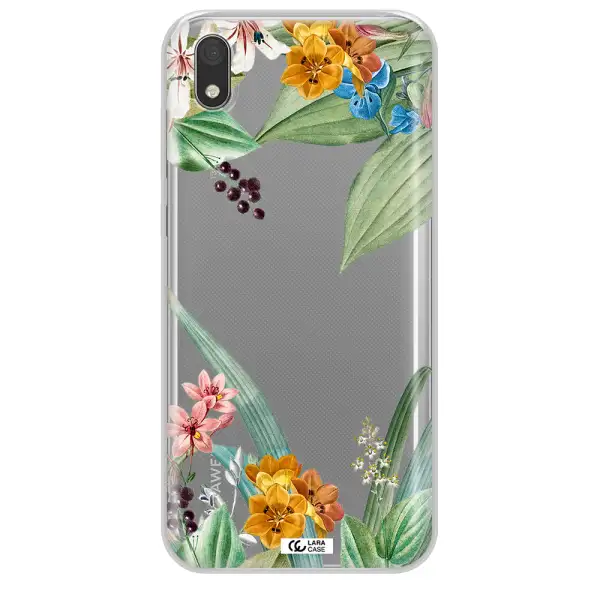 Summer Flower Vector Huawei Honor 8S Clear TPU Case