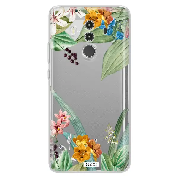 Summer Flower Vector Huawei Mate 10 Clear TPU Case
