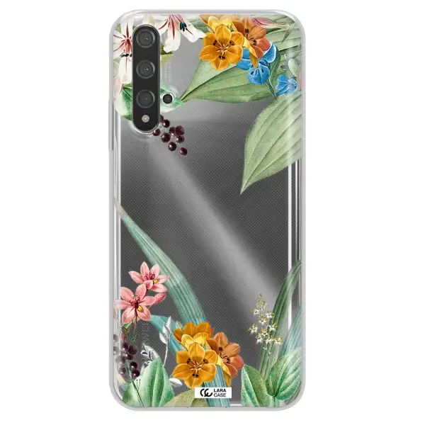Summer Flower Vector Huawei Nova 5t Clear TPU Case