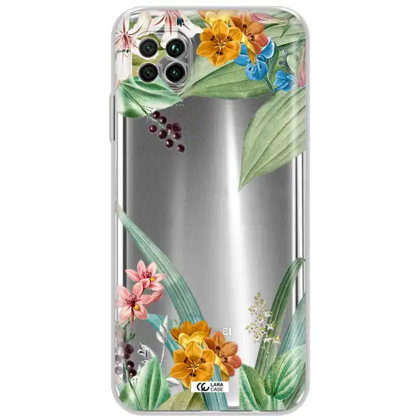 Summer Flower Vector Huawei Nova 7I Clear Tpu Case