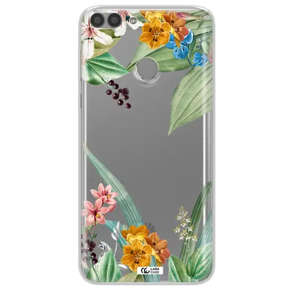 Summer Flower Vector Huawei P Smart 2017 Clear TPU Case