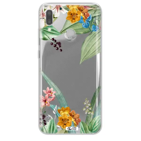 Summer Flower Vector Huawei P Smart 2019 Clear TPU Case